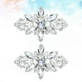 thumbnail image 2 of Miangastore Silver Metal Rhinestone Shoe Clips for Durable Wedding Decorations with Crystal Flowers and Shiny, 2 of 8