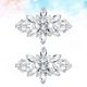 thumbnail image 3 of 2 piezas de metal brillante con diamantes de imitación para zapatos de boda, hebillas brillantes de flores de cristal para fiesta de novia, 3 of 6