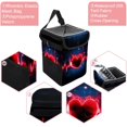 thumbnail image 2 of Electrocardiogram Foldable Car Trash Can with Lid, Leak-Proof, and Hanging Storage Bag - Car Garbage Can, Car Trash Can, Trash Can for Car, 2 of 6