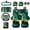 Black Turtle Floral, variant on chaqlin Black Turtle Floral Car Seat Accessories Full Set 16 Pack Seat Cover for Cars Front and Rear,Headrest Pillow Cover,Seat Belt Pads,Seat Storage Bag,Steering Wheel Cover,Universal Fit