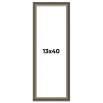 13x40 Frame Brown Solid Wood Picture Frame | 1.75 Inch Moulding Width | Austin Frame Complete with