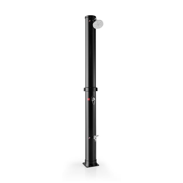 Costway Ducha Solar de Exterior con Alcachofa Giratoria para Patio Piscina Jardín Playa 19,5 x 19,5 x 217,5 cm Negro