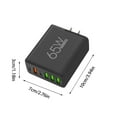 thumbnail image 3 of 6-Port Travel Charger - 2xType C PD 4xUSB 3.1A Output, Compact Efficient Charging for US Travel, Multi-Device Compatible, 3 of 8