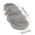 thumbnail image 3 of 55in Ultra Soft Fluffy Shaggy Area Rug Faux Fur Rug Chair Cover Seat Pad Fuzzy Area Rug for Bedroom Floor Sofa Living Room, Gray, 3 of 8
