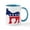 White/Blue Inside, variant on CafePress - Democrat Donkey Mug - 11 oz Ceramic Mug - Novelty Coffee Tea Cup