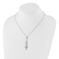 thumbnail image 3 of Auriga Fine Jewelry 925 Sterling Silver Rhodium-plated Polished CZ Butterfly w/ 2in ext. Necklace for Women 20", 3 of 6