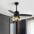 thumbnail image 4 of 42" Ceiling Fan Light 3-Light Wood Chandelier Fan Farmhouse Lighting Fixtures, 4 of 12