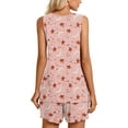 thumbnail image 4 of DreamFish Women's Summer Sleeveless Tank and Shorts Pajama Set with Pockets, 4 of 6