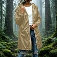 thumbnail image 2 of Long Rain Jacket Women Waterproof with Hood Lightweight Packable Zip Up Raincoats Outdoor Travel Hiking Windbreaker, 2 of 9