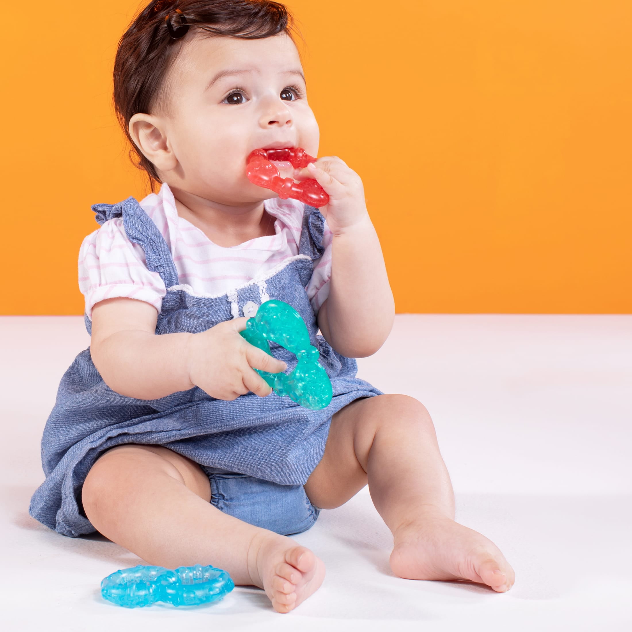 (2 pack) Bright Starts Stay Cool Teethers Gel-Filled 3 Pack, Chillable Teething Baby Toy, Ages 3 months +