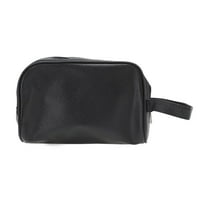 1 Pc Lightweight Small Makeup Bag for Business Travel Black PU