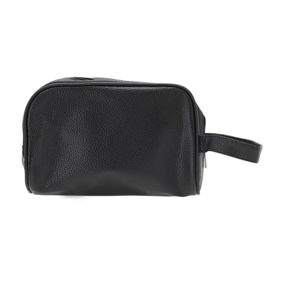 1 Pc Lightweight Small Makeup Bag for Business Travel Black PU