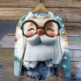 thumbnail image 7 of Nekdswn Kids Christmas Sweatshirt Ugly Xmas Santa Graphic Hooded Pullover Drop Shoulder Long Sleeve Top Warm Fleece Lined Winter Holiday, 7 of 7