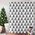 thumbnail image 3 of Christmas Tree Shower Curtains for Bathroom, Waterproof Fabric Bath Curtains Decor, Bath Tub Curtain Black Xmas Pine Trees Winter Farmhouse Decorative Shower Curtain Sets with 12 Hooks, 72x72 Inch, 3 of 8