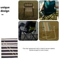 thumbnail image 3 of 1 juego de funda de asiento de silla plegable de lona de repuesto para silla de camping, 3 of 8