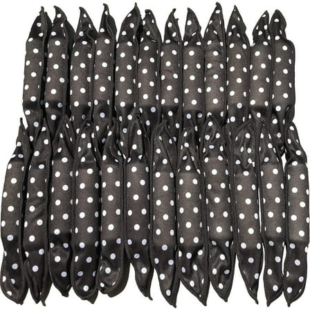 LQQBOX Black Satin Sponge-Rollers for Hair - 24PCS Sponge Curlers,Soft Curlers to Sleep in,Sponge Hair Rollers,Hair Curlers No Heat,Soft Sleep Hair Rollers,Hair Rollers Stain Heatless Sleep