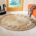 thumbnail image 2 of Ripaz Vogue Jute Rug Circle Design Round Area Rug for Living Room, Hallway, Kitchen (2 Ft Diameter), 2 of 5