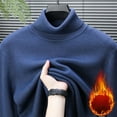 thumbnail image 3 of YLSDY Men's Turtleneck Shirt Slim Fit Mock Neck Thermal Shirts for Men Solid Color Turtle Neck Pullover Basic Top Blue M, 3 of 4