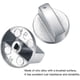 thumbnail image 3 of 6 Pcs Gas Stove Control Knobs, Metal 6mm Cooker Control Switch Knobs, Silver Adaptors Oven Cooking Surface Switch Buttons, Gas Hob Knobs Control Locks, 3 of 5