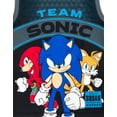 thumbnail image 5 of SEGA Sonic The Hedgehog Tails Knuckles Little Boys Mesh Tank Top Shirt and Shorts Outfit Set Black 4, 5 of 5