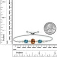 thumbnail image 5 of 925 Silver & 10K Yellow Gold Ecstasy Mystic Topaz London Blue Topaz & Lab Grown Diamond Bracelet for Women | 6.26 Cttw | Gemstone November Birthstone | Oval 10X8MM and 8X6MM | Fully Adjustable 9 inch, 5 of 5