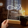 thumbnail image 5 of Acrylic Night Light Gift for Mom - Mother Night Light - You Mean The World to Our Family Night Lights Lamp Gift for Moms from Daughter Son on Birthday Christmas Valentines, 5 of 6