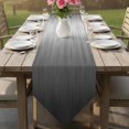 thumbnail image 6 of Grey Ombre Table Runner Linen Burlap Table Runner 72 Inches Long Contemporary Gradient Abstract Art Dresser Scarves for Kitchen Island Coffee Dining Room Party Wedding Banquet Holiday Decor 14"x72", 6 of 8