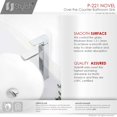 thumbnail image 6 of Stylish Vessel 15 ¾"W x 13 ⅜ "D White Porcelain Oval Bathroom Sink P-221, 6 of 8