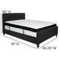 thumbnail image 4 of Emma + Oliver Full Three Button Tufted Platform Bed/Mattress-Black Fabric, 4 of 6