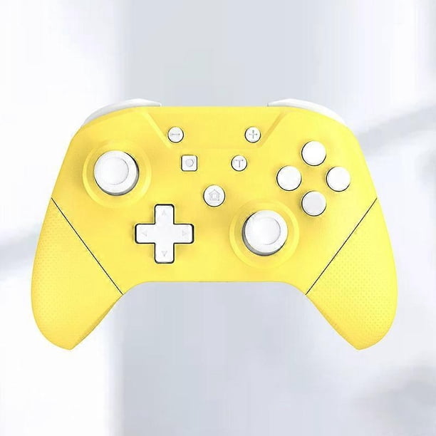 Bluetooth Gamepad NFC Somatosensory Dual Motor Vibration Wireless Game Controller with 3D Joystick for Switch Lemon Yellow