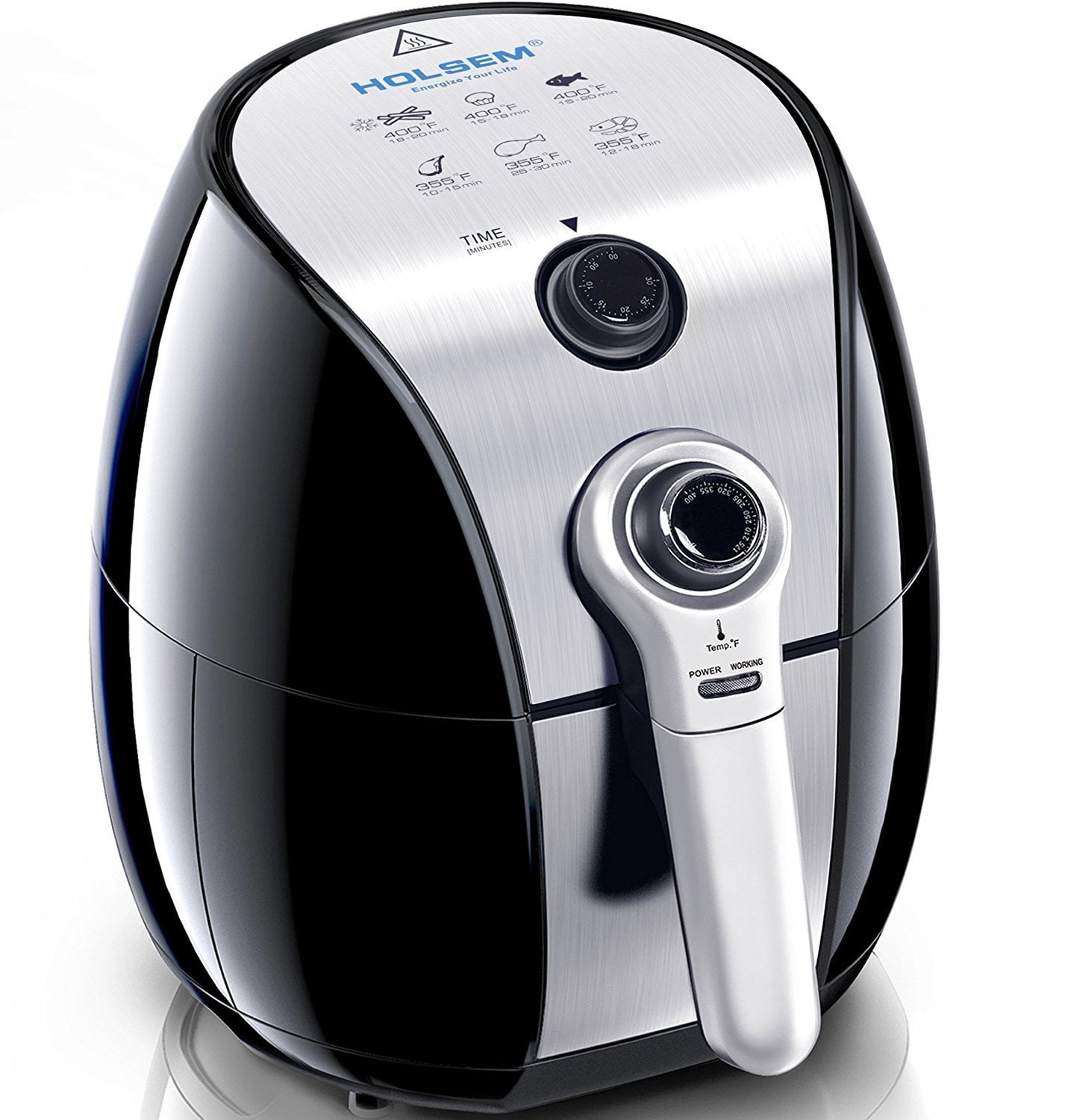 HOLSEM Air Fryer with Rapid Air Circulation System, Large 3.4 QT Capacity, Temperature Up to 400