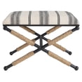 thumbnail image 3 of Riverbay Furniture Metal Black Accent Stool Rectangular Rope Detail 17.5" Assembled, 3 of 8
