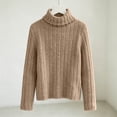thumbnail image 6 of BLVB Girls Turtleneck Sweaters Long Sleeve Jumper Tops Teen Kids Casual Soft Pullover Fall Winter Outfits(Khaki,13-14 Years), 6 of 6