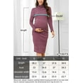 thumbnail image 3 of Women's Fashion Long Sleeve Knit Maternity Dress Ruched Pregnancy Clothes,M, 3 of 7