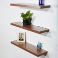 thumbnail image 3 of Set of 3 Modern and Contemporary JD Walnut Floating Shelves - 9.25*31.5*1.5 inches, 3 of 5