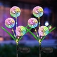 thumbnail image 3 of Adornos de jardín de 36LED, 2 modos, luces de flores de diente de león, 3 cabezales para camino y Patio, 3 of 9
