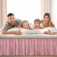 thumbnail image 4 of PiccoCasa 100% Polyester Brushed Ruffled Bed Skirts Soft Platform 16" Drop Queen Pink, 4 of 8
