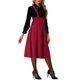 thumbnail image 4 of Falda midi de tirantes con lazo y cintura alta Inspire Chic para mujer en rojo, 4 of 4