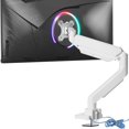 thumbnail image 1 of WALI Bras de Moniteur Ultra-Grand pour Écrans Incurvés Robustes de 13 à 49 Pouces, Support de Bureau à Ressort à Gaz Réglable avec 2 Ports USB 3.0, Supporte 3, 1 of 9