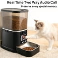 thumbnail image 3 of 5L Automatic Pet Feeder with 3MP HD Camera, 5G WiFi, Two-Way Audio & Night Vision, Auto Dog Cat Food Dispenser with Storage Container for Multiple Pets, 3 of 8