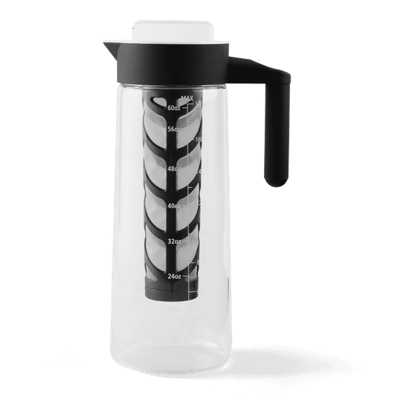Mainstays 1.8L Cold Brew Concentrate Pitcher, Glass, Mesh Filter, Model: MS8500778514-05