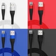 thumbnail image 2 of 1M 2M 3M Fast Phone Charger Long Lead Charging Cable USB Type C Cable Micro USB Cables Type-C Charger USB C Cable blue 1M, 2 of 6