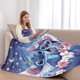 thumbnail image 2 of Manta de Lilo & Stitch, acogedoras mantas de franela para niños y niñas, manta súper suave y cálida para sofá cama, 60 x 40 pulgadas, 2 of 6
