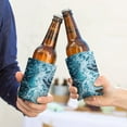 thumbnail image 2 of 2 Pieces Neoprene Beer Can Cooler Insulated Collapsible Beer Sleeve Sea Wave Ocean Can Cooler Sleeve for Birthday Party Wedding, 2 of 3