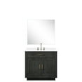 thumbnail image 2 of 36 In. W X 22 D Black Oak Vanity With Quartz Top, Faucet & 34 Mirror - Streamlined Setup Bath D, Countertop, Convenient, 2 of 6