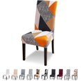 thumbnail image 1 of GHSDFBB Dining Chair Covers Set of 4 Stretch Chair Covers for Dining Room Washable Removable Dining Chair Protector Decoration Chair Slipcover for Kitchen Dining Room,Cube, 1 of 7