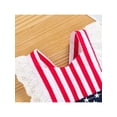 thumbnail image 6 of Arvbitana 2Pcs Newborn Baby Girls 4th of July Romper 3 6 9 12 18 Months Ruffle Striped Star American Flag Bodysuit Summer Clothes Headband Independence Day Set, 6 of 9