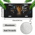 thumbnail image 2 of 1 Pcs 2D Flat License Plate Covers & Frames, Tigers Eyes For Decorative Front, Waterproof For Decoration Aluminum License Plate Covers & Frames Cover For Men Women, 12" X 6", 2 of 7
