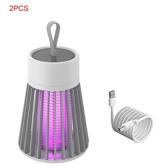 2 Pieces Insect Light USB USB insect light Pest Control Lamp Flying Bug Luring Purple Light, Grey, USB Powered, without Switch