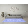 thumbnail image 3 of Ahgly Company Indoor Round Abstract Blue Modern Area Rugs, 4' Round, 3 of 4